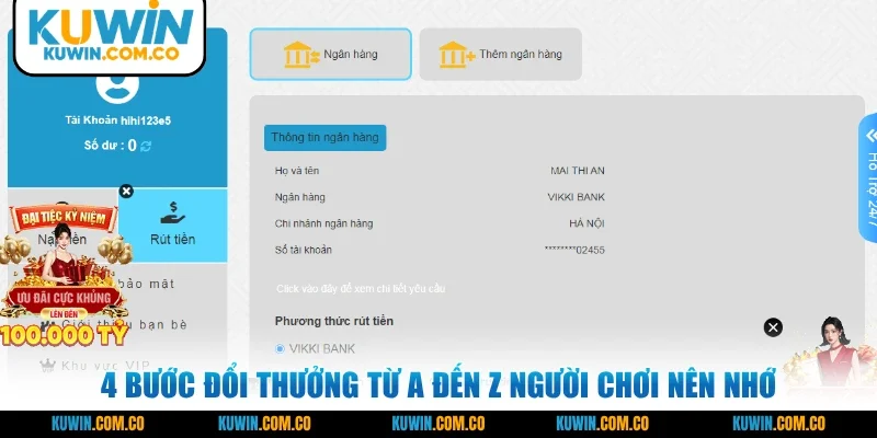 4 bước đổi thưởng từ A đến Z người chơi nên nhớ