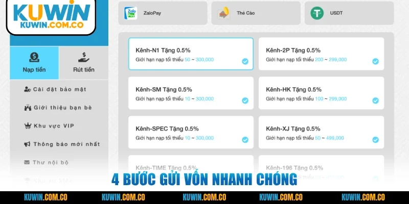 4 bước gửi vốn nhanh chóng