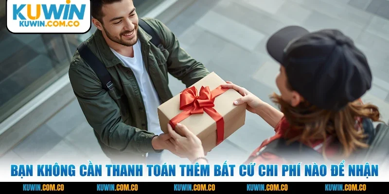 Bạn không cần thanh toán thêm bất cứ chi phí nào để nhận