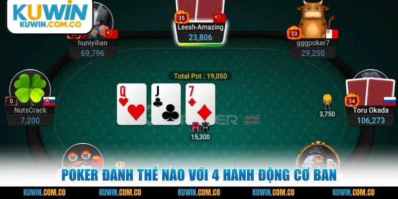 Poker đánh thế nào với 4 hành động cơ bản